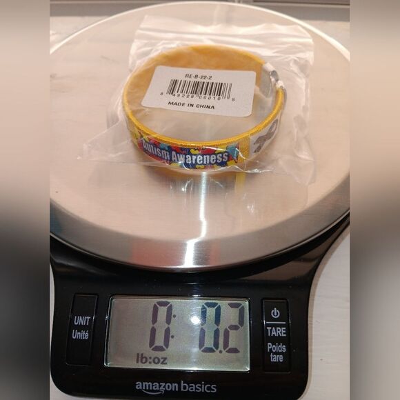 Adult Yellow Autism Awareness Bangle Bracelet New Without Tags - Picture 8 of 8